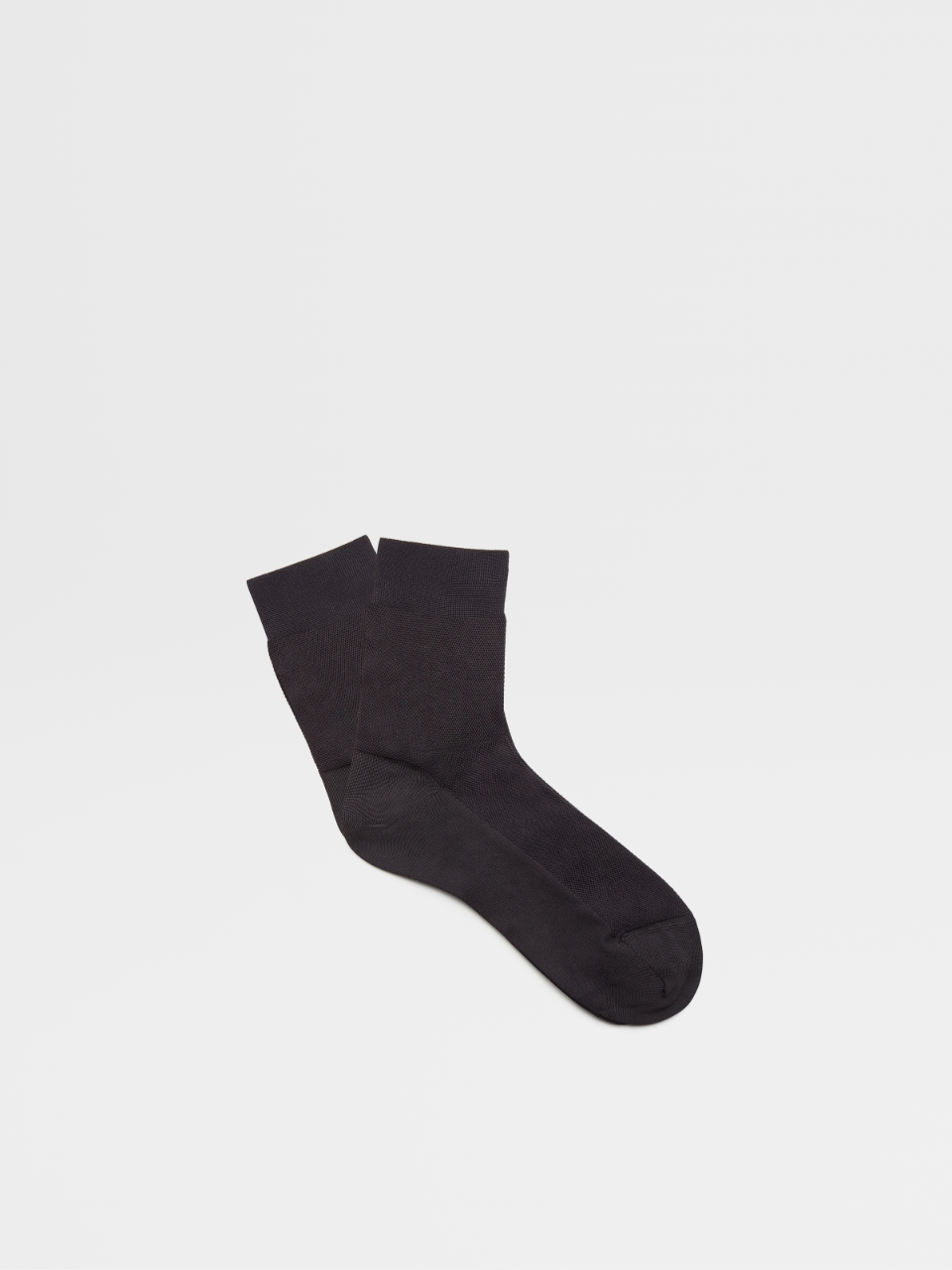 Black Silk Blend Mid Calf Socks